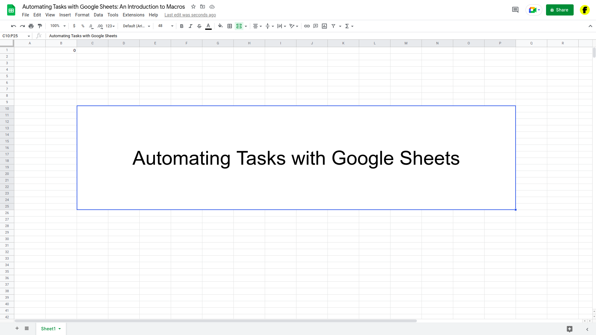 Automating Tasks with Google Sheets: An Introduction to Macros