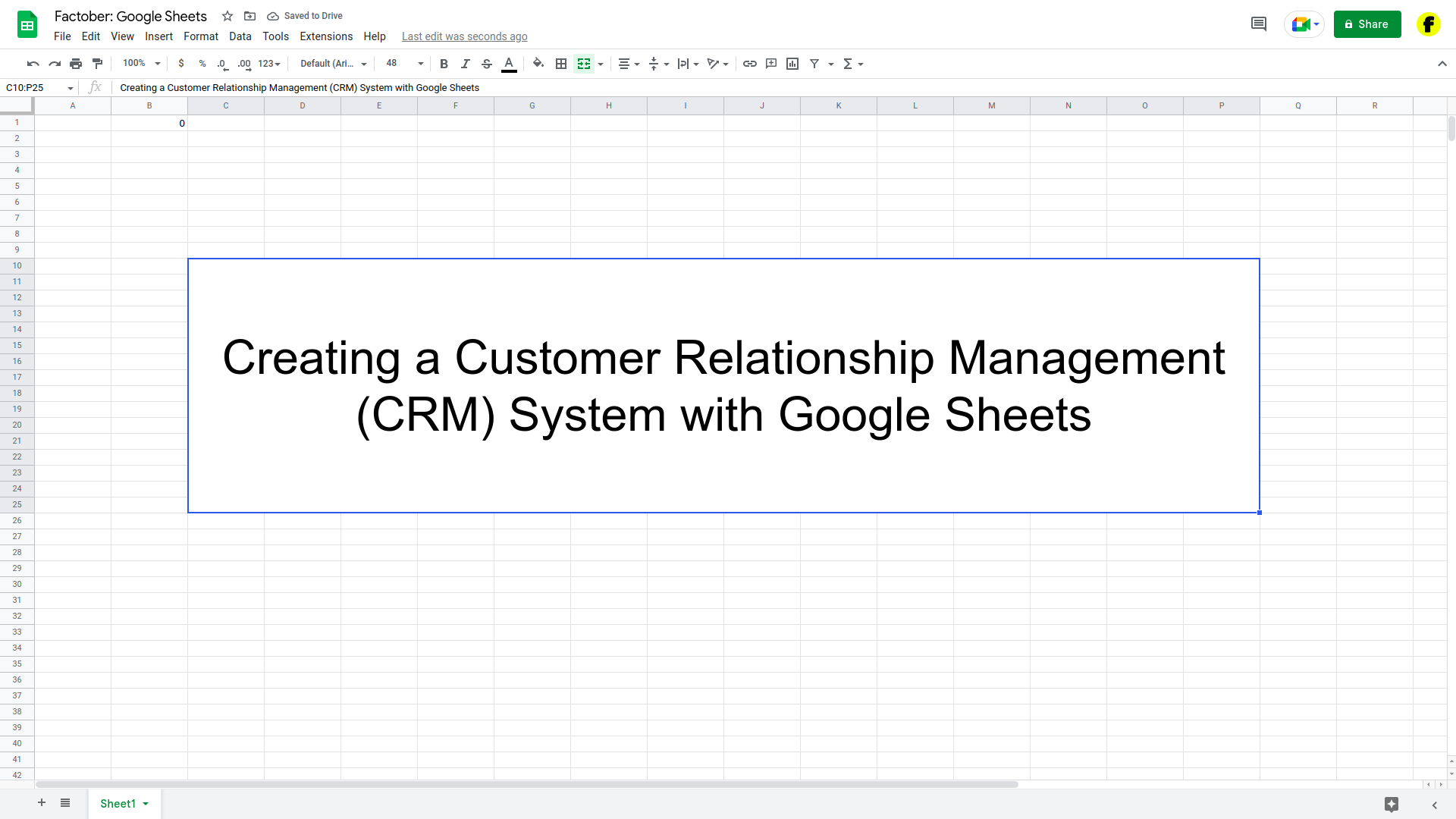 Creating a Customer Relationship Management (CRM) System with Google Sheets