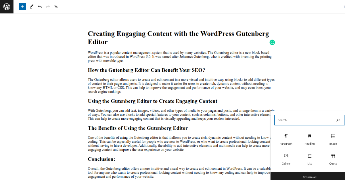 Creating Engaging Content with the WordPress Gutenberg Editor