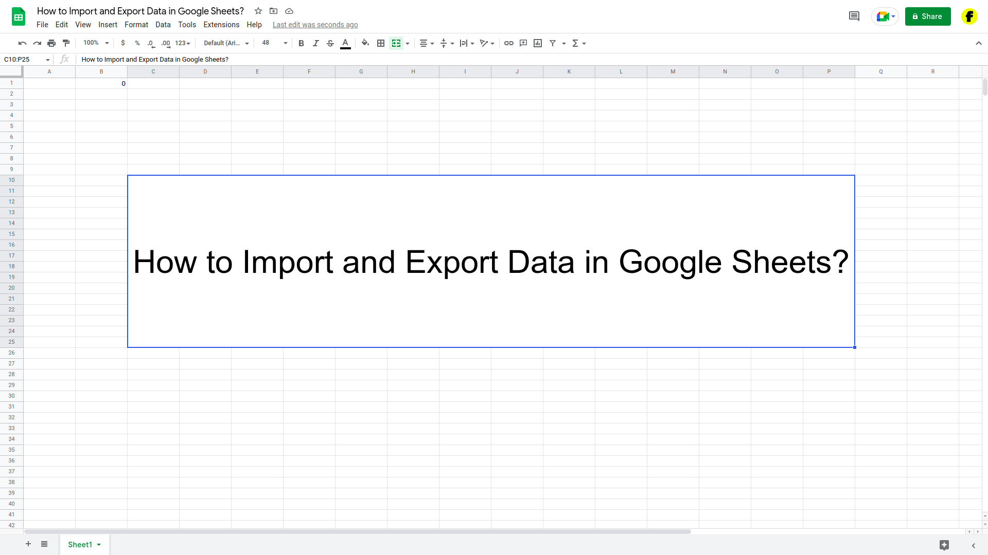 How to Import and Export Data in Google Sheets