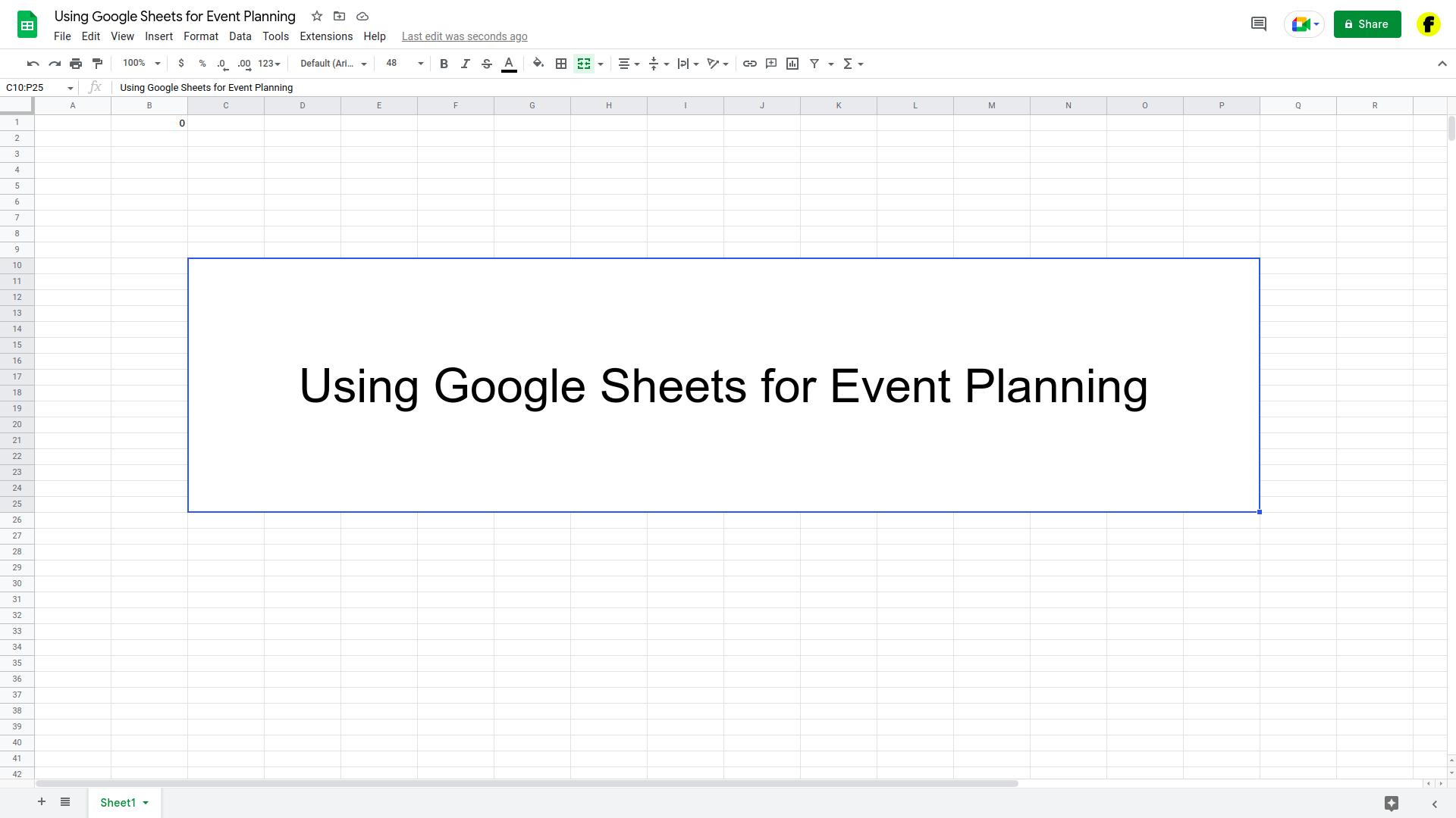 Using Google Sheets for Event Planning