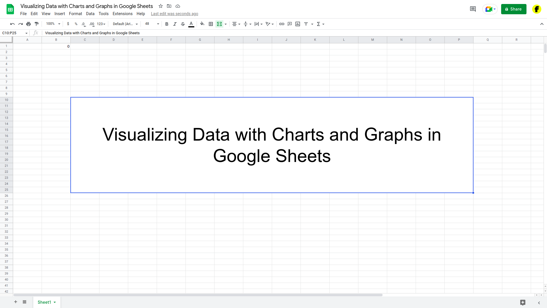 Visualizing Data with Charts and Graphs in Google Sheets